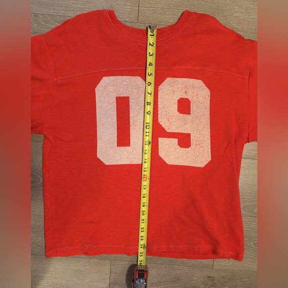 Anthropologie Pilcro 3/4 Sleeve Red Varsity T-shirt - Picture 6 of 10